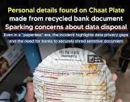 Recycled Bank Papers Turn Into Chaat Plates: Triggered Alarming Data Privacy Concerns Recycled Bank Papers Turn Into Chaat Plates: Triggered Alarming Data Privacy Concerns