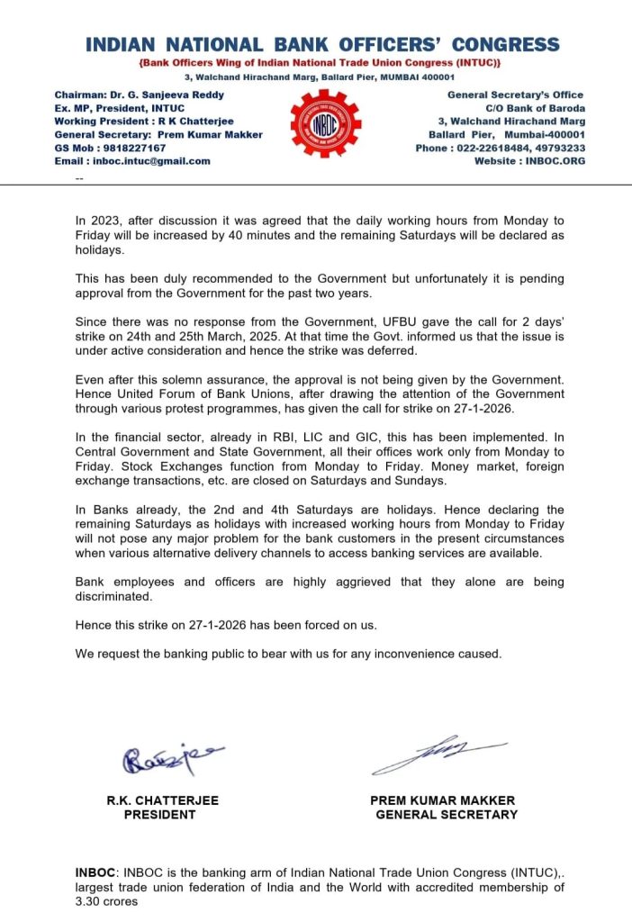 strike on 27 January 2026