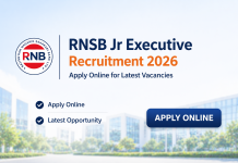 RNSB Jr Executive Recruitment 2026 – Apply Online for Latest Vacancies