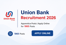 Union Bank Recruitment 2026 – Apprentice Posts | Apply Online for 1865 Posts