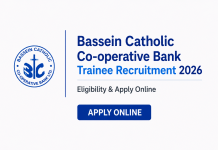 Bassein Catholic Co-operative Bank Trainee Recruitment 2026 – Eligibility & Apply Online