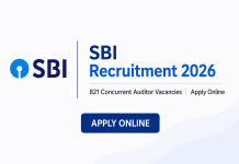 SBI Recruitment 2026 – 821 Concurrent Auditor Vacancies | Apply Online
