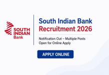 South Indian Bank Recruitment 2026 Notification Out – Multiple Posts Open for Online Apply