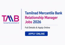 Tamilnad Mercantile Bank Relationship Manager Jobs 2026 – Full Details & Apply Online